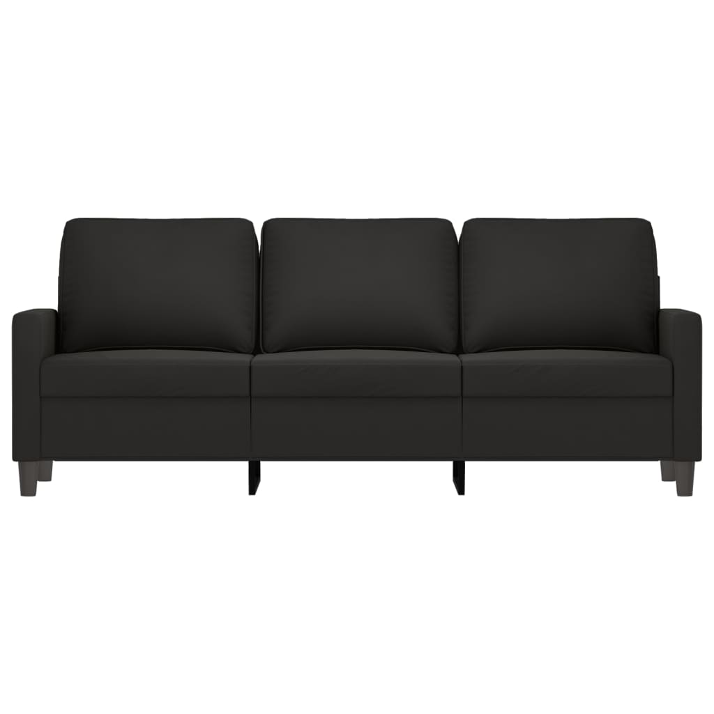 3-Sitzer-Sofa Schwarz 180 cm Samt