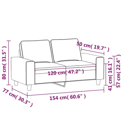 2-Sitzer-Sofa Hellgrau 120 cm Stoff - Pazzar.ch