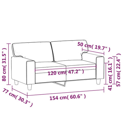 2-Sitzer-Sofa Grau 120 cm Kunstleder - Pazzar.ch
