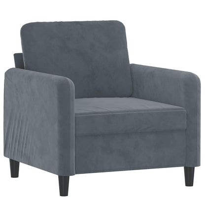 Sessel Dunkelgrau 60 cm Samt - Pazzar.ch
