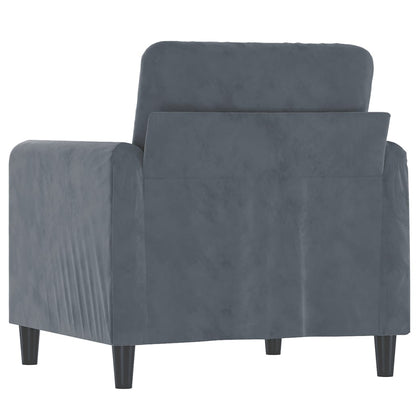 Sessel Dunkelgrau 60 cm Samt - Pazzar.ch