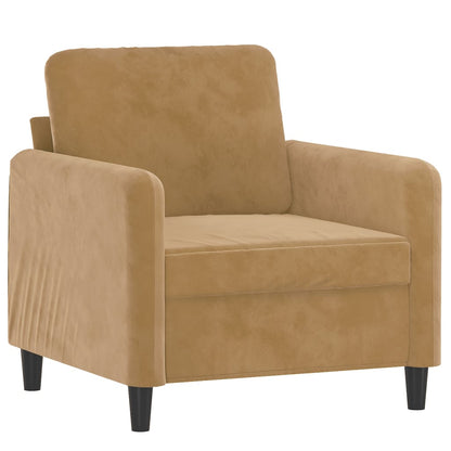 Sessel Braun 60 cm Samt - Pazzar.ch