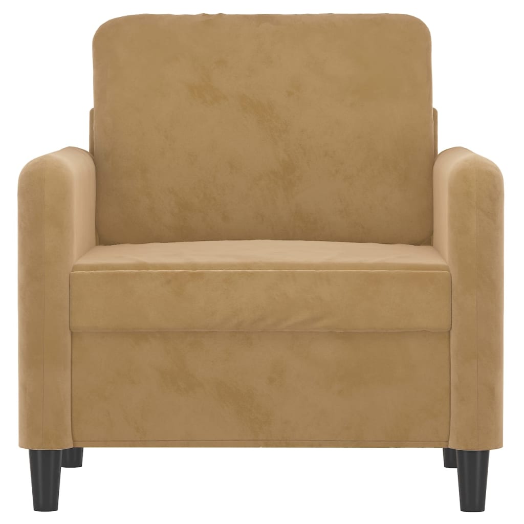 Sessel Braun 60 cm Samt - Pazzar.ch