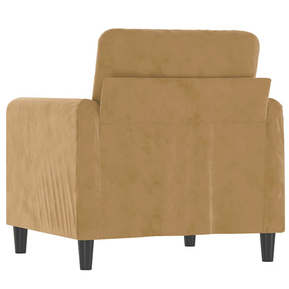 Sessel Braun 60 cm Samt - Pazzar.ch