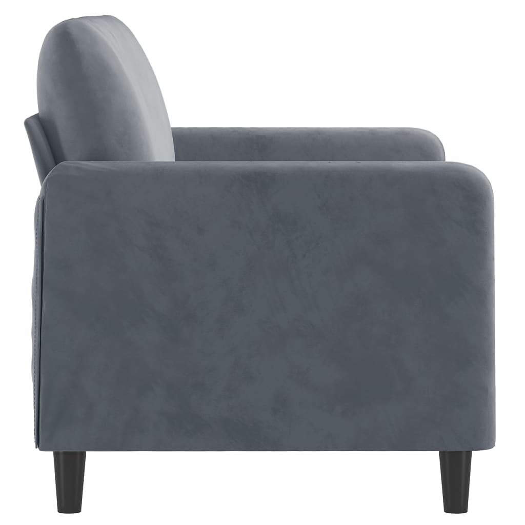 2-Sitzer-Sofa Dunkelgrau 120 cm Samt - Pazzar.ch