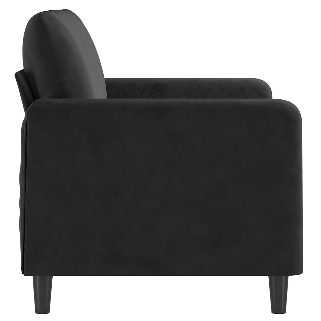 2-Sitzer-Sofa Schwarz 120 cm Samt - Pazzar.ch