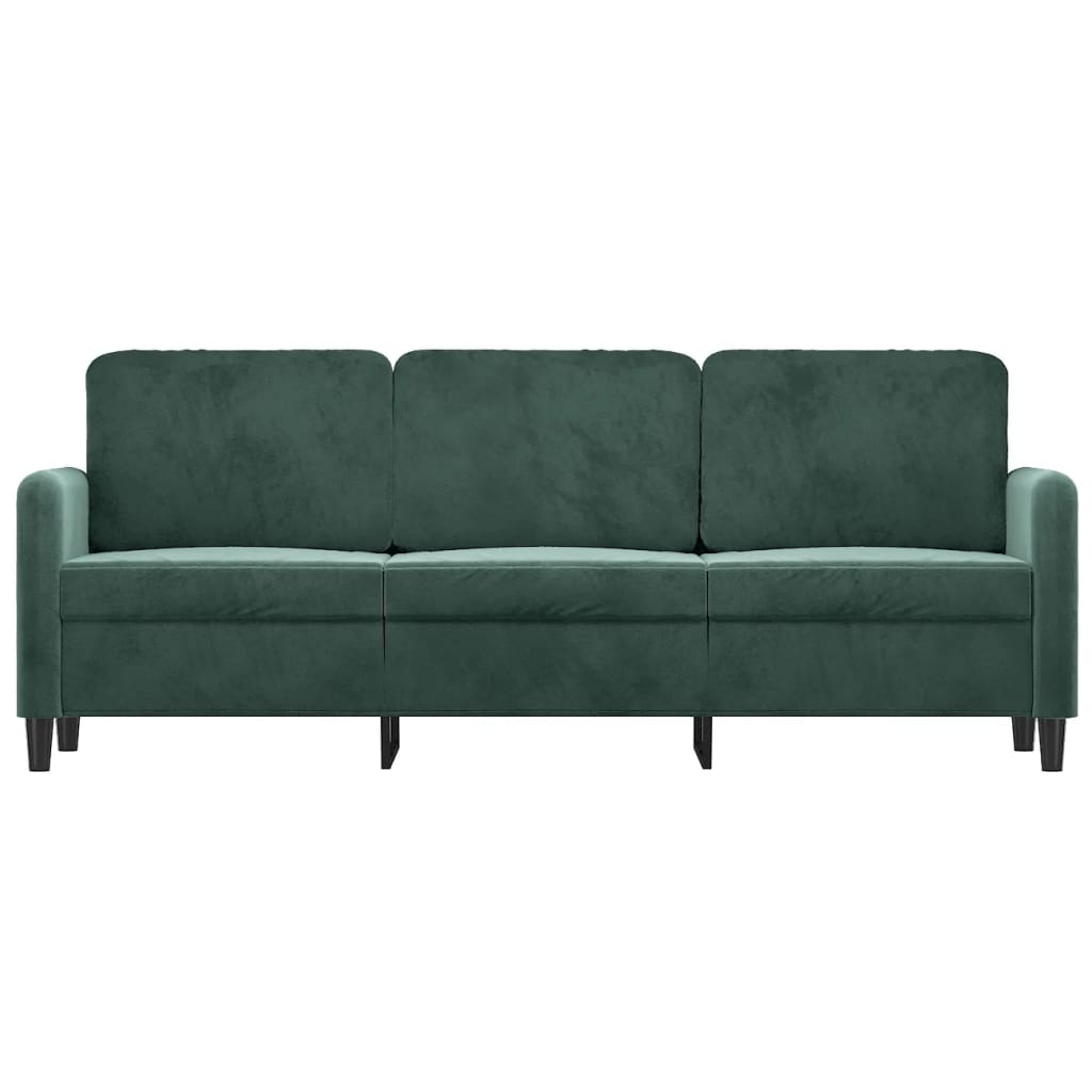 3-Sitzer-Sofa Dunkelgrün 180 cm Samt