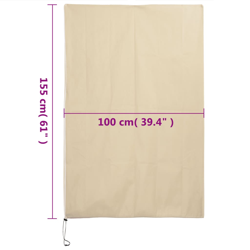 Wintervlies mit Reißverschluss 2 Stk. 70 g/m² 1x1,55 m - Pazzar.ch