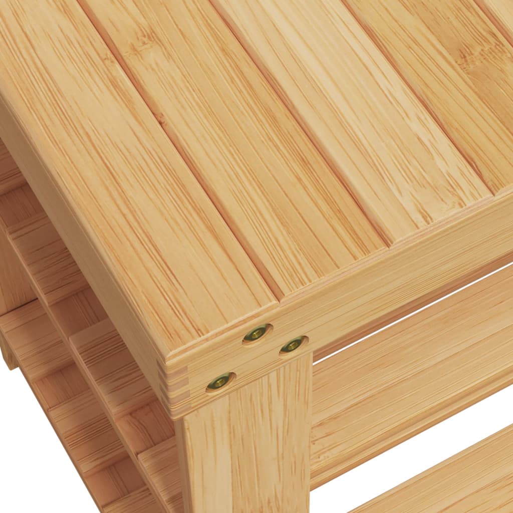 Schuhregal mit 3 Ablagen 70x27,5x45 cm Bambus - Pazzar.ch