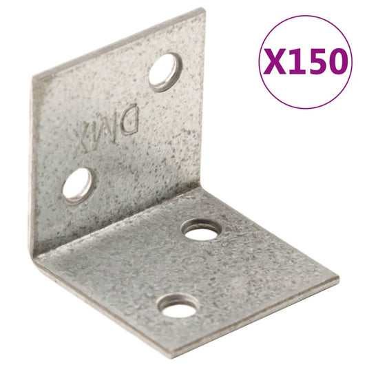 Winkelhalterungen 150 Stk. 2 mm 30x25x30 mm Verzinkter Stahl - Pazzar.ch