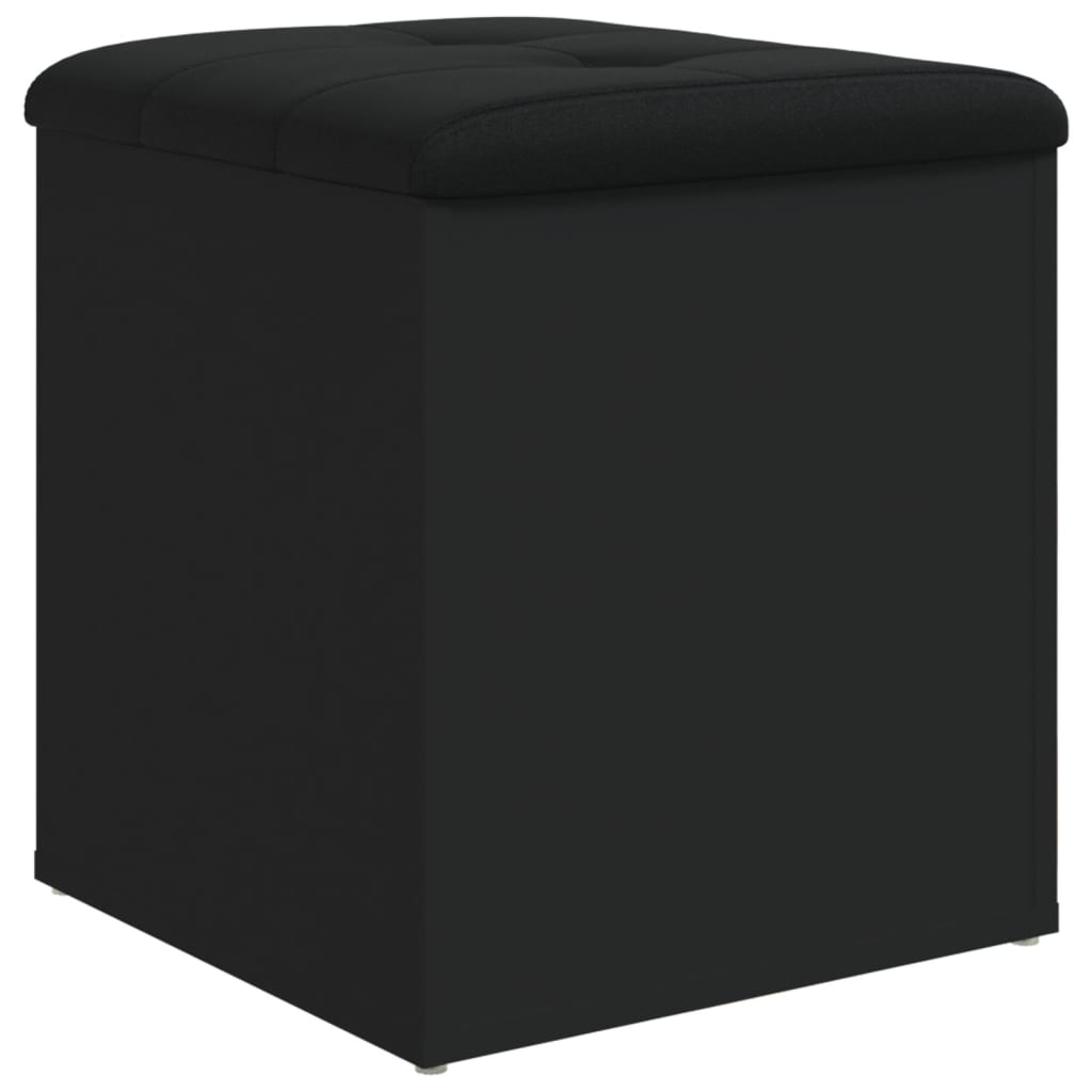 Sitzbank mit Stauraum Schwarz 42x42x45 cm Holzwerkstoff - Pazzar.ch