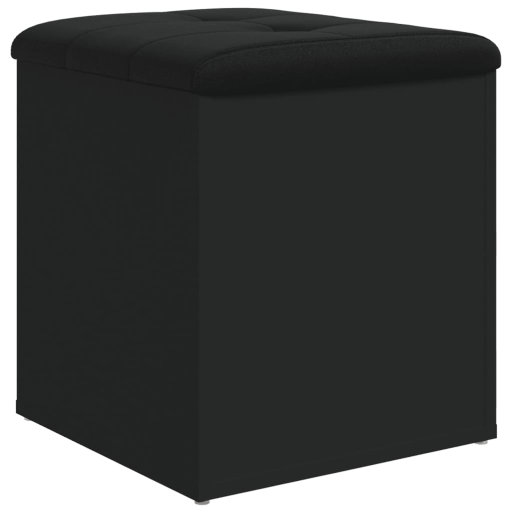 Sitzbank mit Stauraum Schwarz 42x42x45 cm Holzwerkstoff - Pazzar.ch