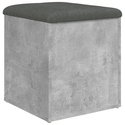 Sitzbank mit Stauraum Betongrau 42x42x45 cm Holzwerkstoff - Pazzar.ch