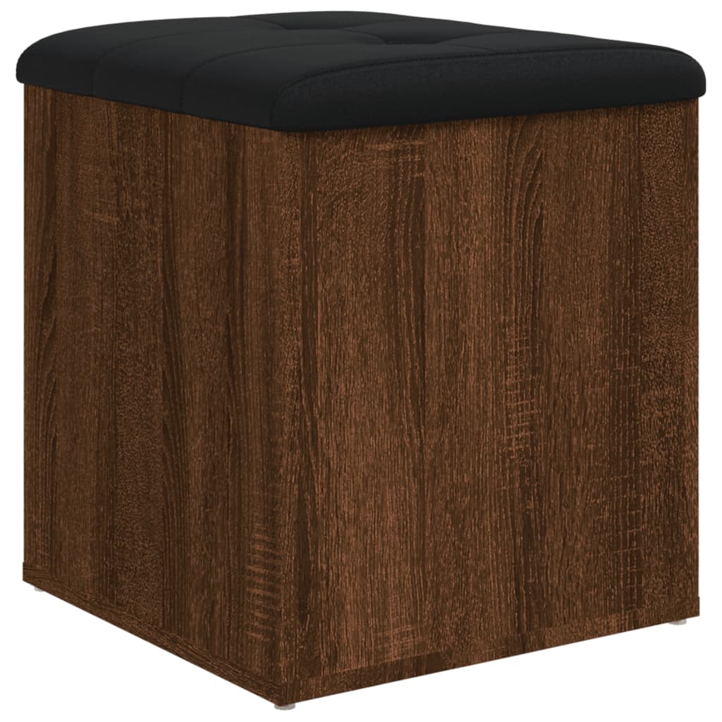 Sitzbank mit Stauraum Braun Eiche 42x42x45 cm Holzwerkstoff - Pazzar.ch