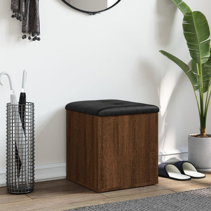 Sitzbank mit Stauraum Braun Eiche 42x42x45 cm Holzwerkstoff - Pazzar.ch