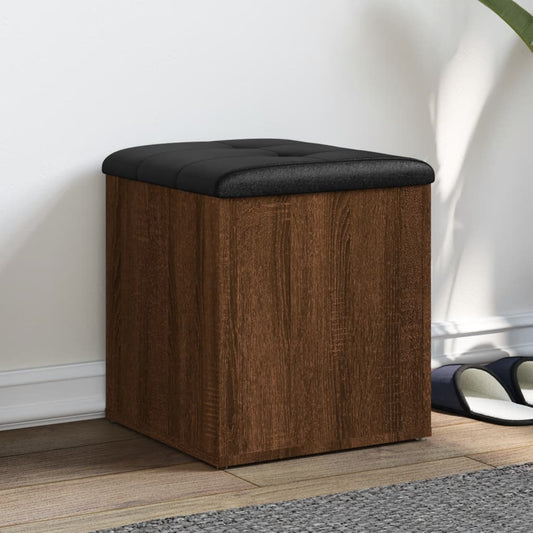 Sitzbank mit Stauraum Braun Eiche 42x42x45 cm Holzwerkstoff - Pazzar.ch