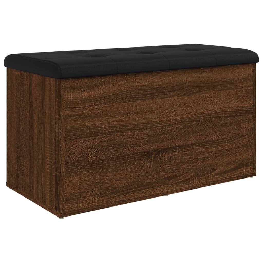 Sitzbank mit Stauraum Räuchereiche 82x42x45 cm Holzwerkstoff - Pazzar.ch