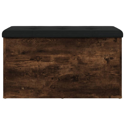 Sitzbank mit Stauraum Räuchereiche 82x42x45 cm Holzwerkstoff - Pazzar.ch