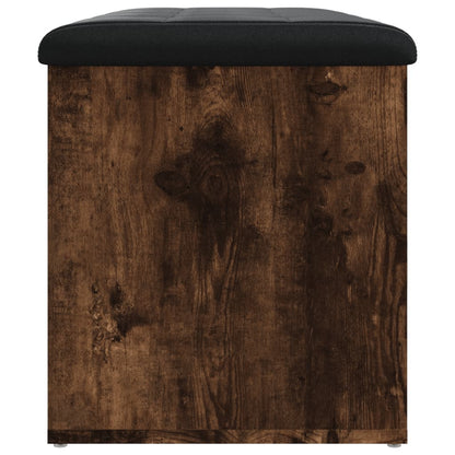 Sitzbank mit Stauraum Räuchereiche 82x42x45 cm Holzwerkstoff - Pazzar.ch