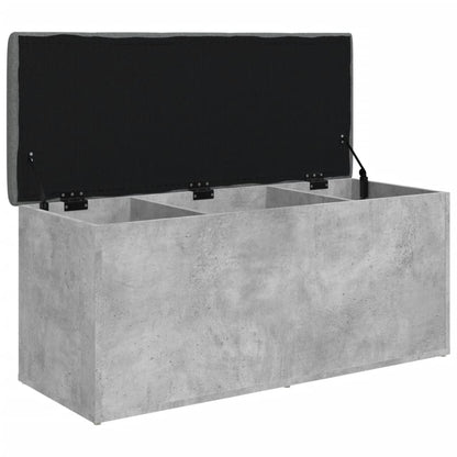Sitzbank mit Stauraum Betongrau 102x42x45 cm Holzwerkstoff - Pazzar.ch