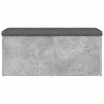 Sitzbank mit Stauraum Betongrau 102x42x45 cm Holzwerkstoff - Pazzar.ch