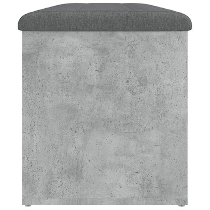 Sitzbank mit Stauraum Betongrau 102x42x45 cm Holzwerkstoff - Pazzar.ch