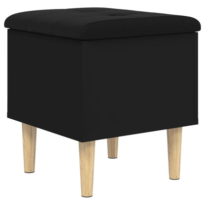 Sitzbank mit Stauraum Schwarz 42x42x46 cm Holzwerkstoff - Pazzar.ch