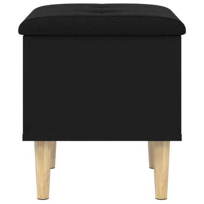 Sitzbank mit Stauraum Schwarz 42x42x46 cm Holzwerkstoff - Pazzar.ch