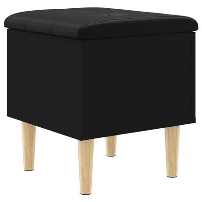 Sitzbank mit Stauraum Schwarz 42x42x46 cm Holzwerkstoff - Pazzar.ch