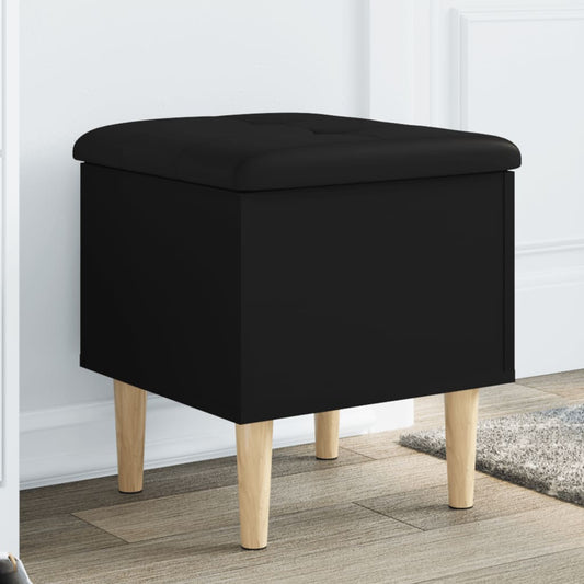Sitzbank mit Stauraum Schwarz 42x42x46 cm Holzwerkstoff - Pazzar.ch
