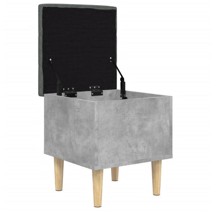Sitzbank mit Stauraum Betongrau 42x42x46 cm Holzwerkstoff - Pazzar.ch