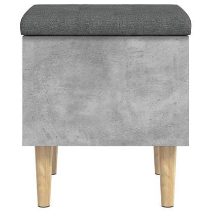 Sitzbank mit Stauraum Betongrau 42x42x46 cm Holzwerkstoff - Pazzar.ch