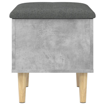 Sitzbank mit Stauraum Betongrau 42x42x46 cm Holzwerkstoff - Pazzar.ch