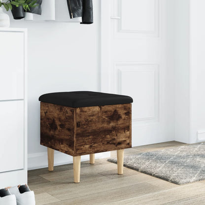 Sitzbank mit Stauraum Räuchereiche 42x42x46 cm Holzwerkstoff - Pazzar.ch