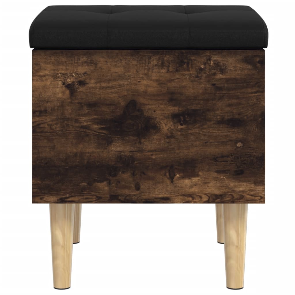 Sitzbank mit Stauraum Räuchereiche 42x42x46 cm Holzwerkstoff - Pazzar.ch