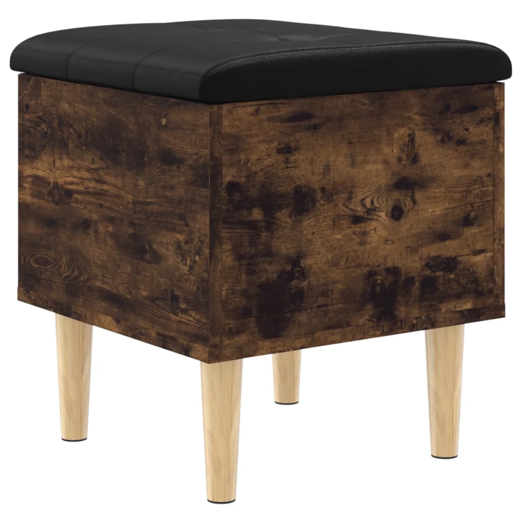 Sitzbank mit Stauraum Räuchereiche 42x42x46 cm Holzwerkstoff - Pazzar.ch