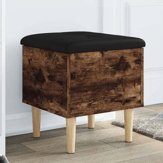 Sitzbank mit Stauraum Räuchereiche 42x42x46 cm Holzwerkstoff - Pazzar.ch