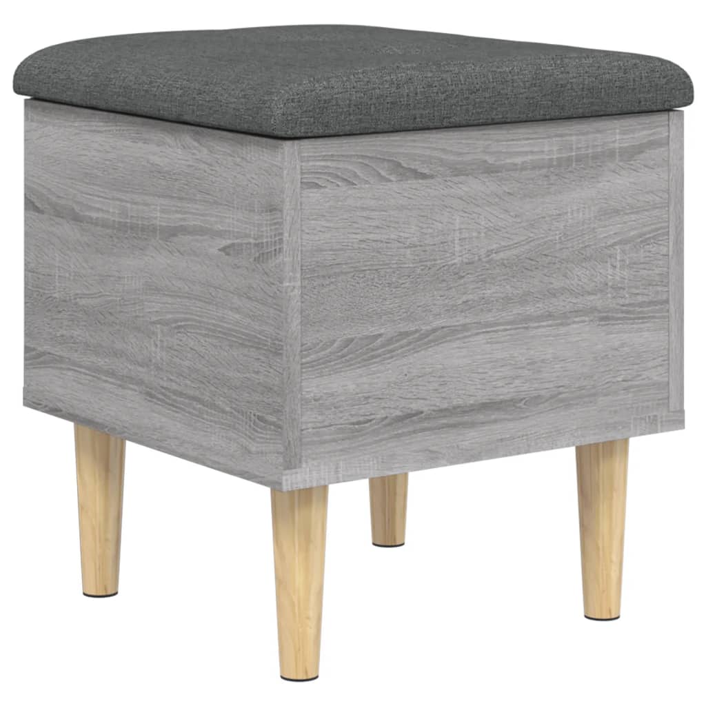 Sitzbank mit Stauraum Grau Sonoma 42x42x46 cm Holzwerkstoff - Pazzar.ch