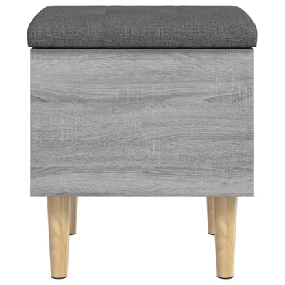 Sitzbank mit Stauraum Grau Sonoma 42x42x46 cm Holzwerkstoff - Pazzar.ch