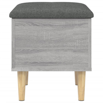 Sitzbank mit Stauraum Grau Sonoma 42x42x46 cm Holzwerkstoff - Pazzar.ch