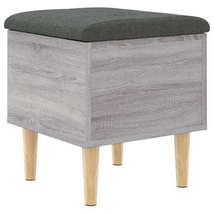 Sitzbank mit Stauraum Grau Sonoma 42x42x46 cm Holzwerkstoff - Pazzar.ch