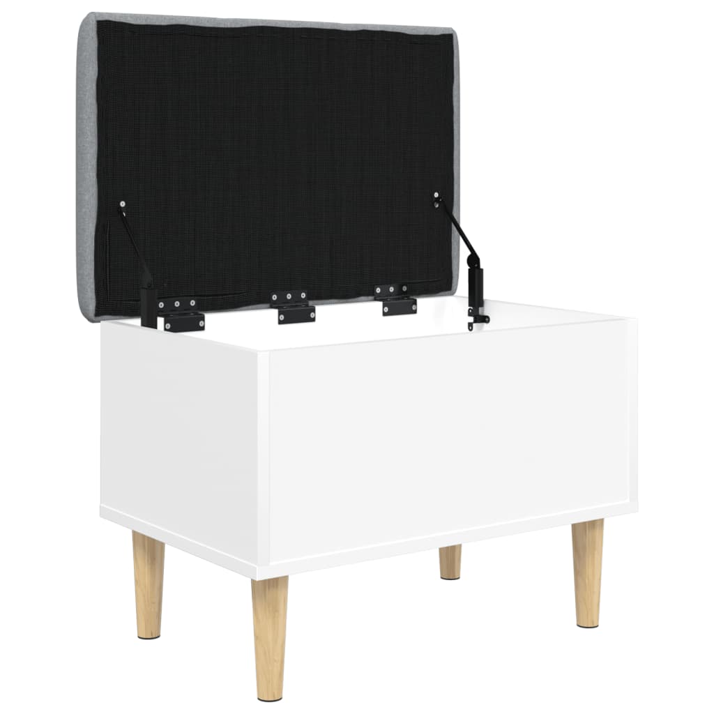 Sitzbank mit Stauraum Weiß 62x42x46 cm Holzwerkstoff - Pazzar.ch