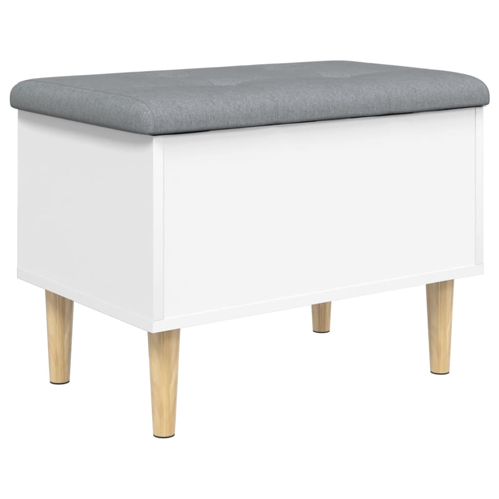 Sitzbank mit Stauraum Weiß 62x42x46 cm Holzwerkstoff - Pazzar.ch