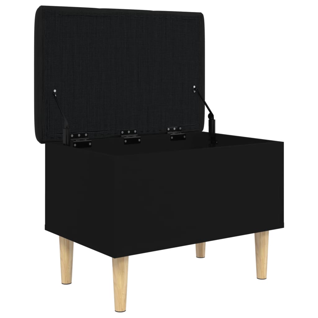 Sitzbank mit Stauraum Schwarz 62x42x46 cm Holzwerkstoff - Pazzar.ch