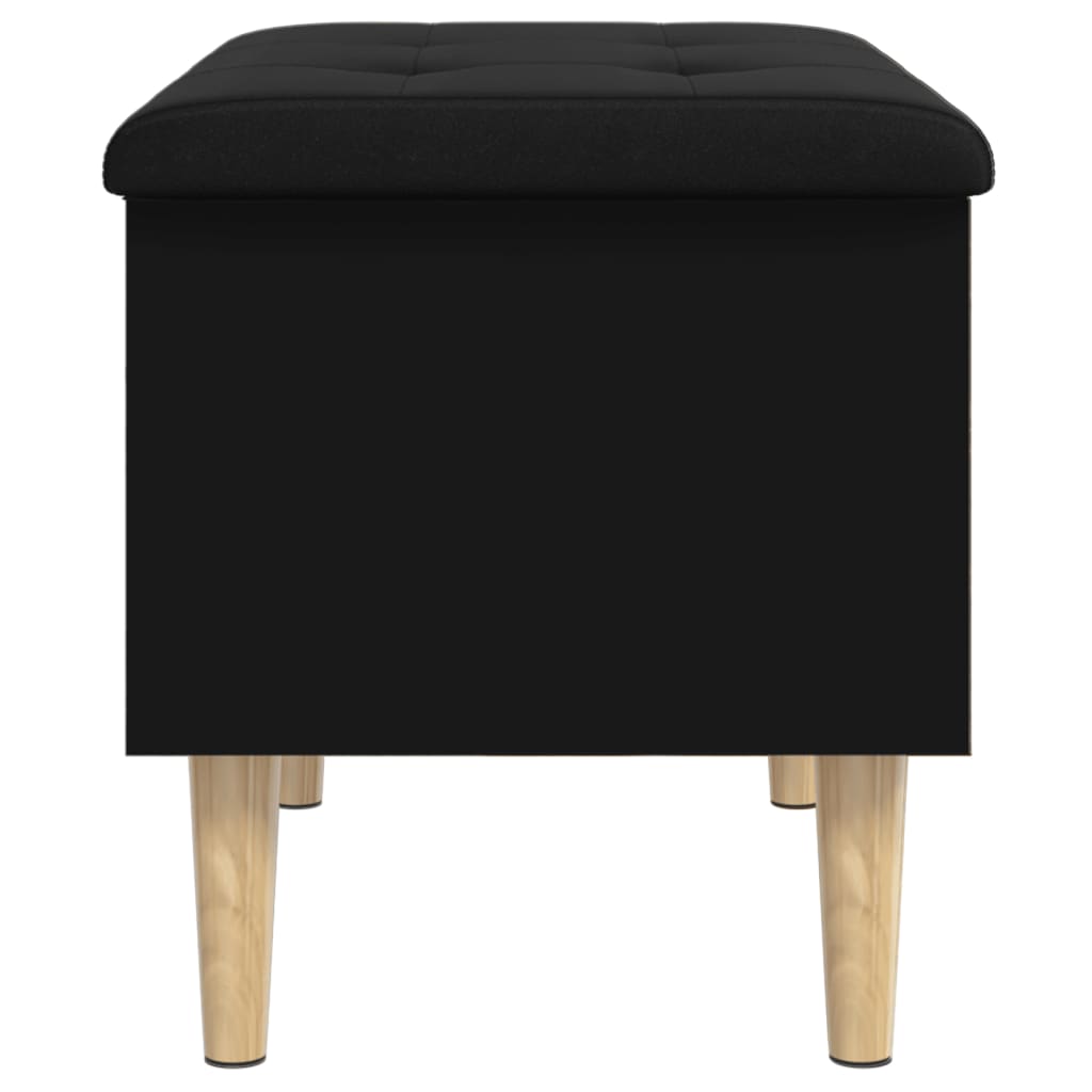 Sitzbank mit Stauraum Schwarz 62x42x46 cm Holzwerkstoff - Pazzar.ch