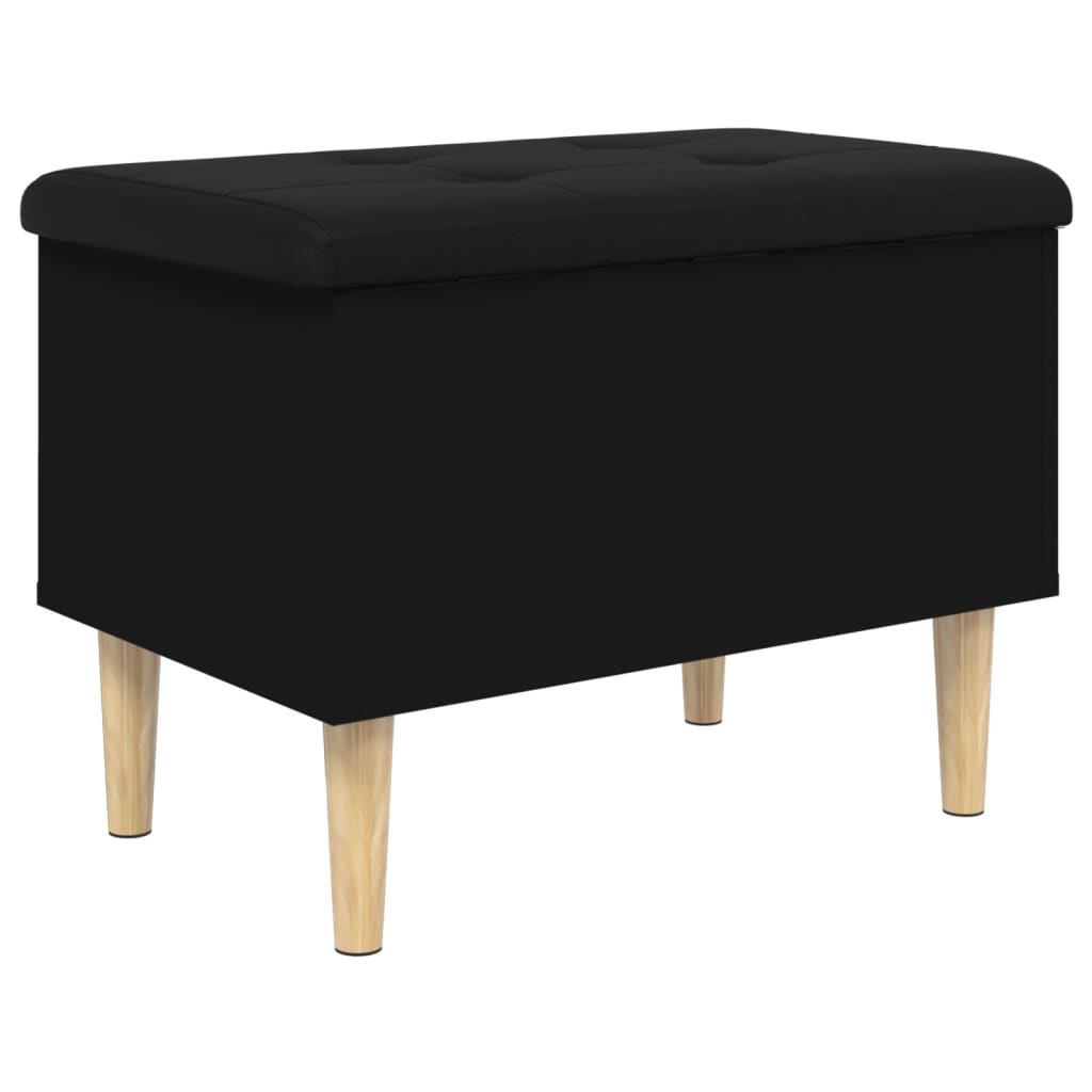 Sitzbank mit Stauraum Schwarz 62x42x46 cm Holzwerkstoff - Pazzar.ch