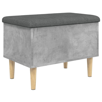 Sitzbank mit Stauraum Betongrau 62x42x46 cm Holzwerkstoff - Pazzar.ch