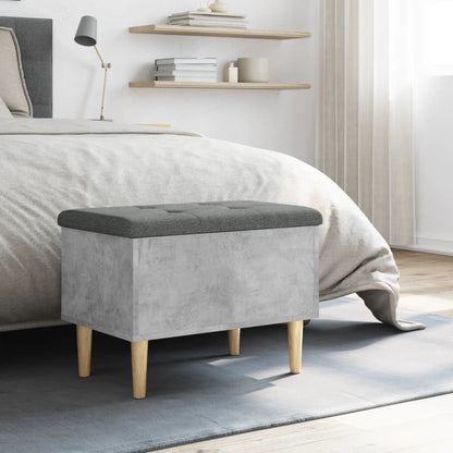 Sitzbank mit Stauraum Betongrau 62x42x46 cm Holzwerkstoff - Pazzar.ch