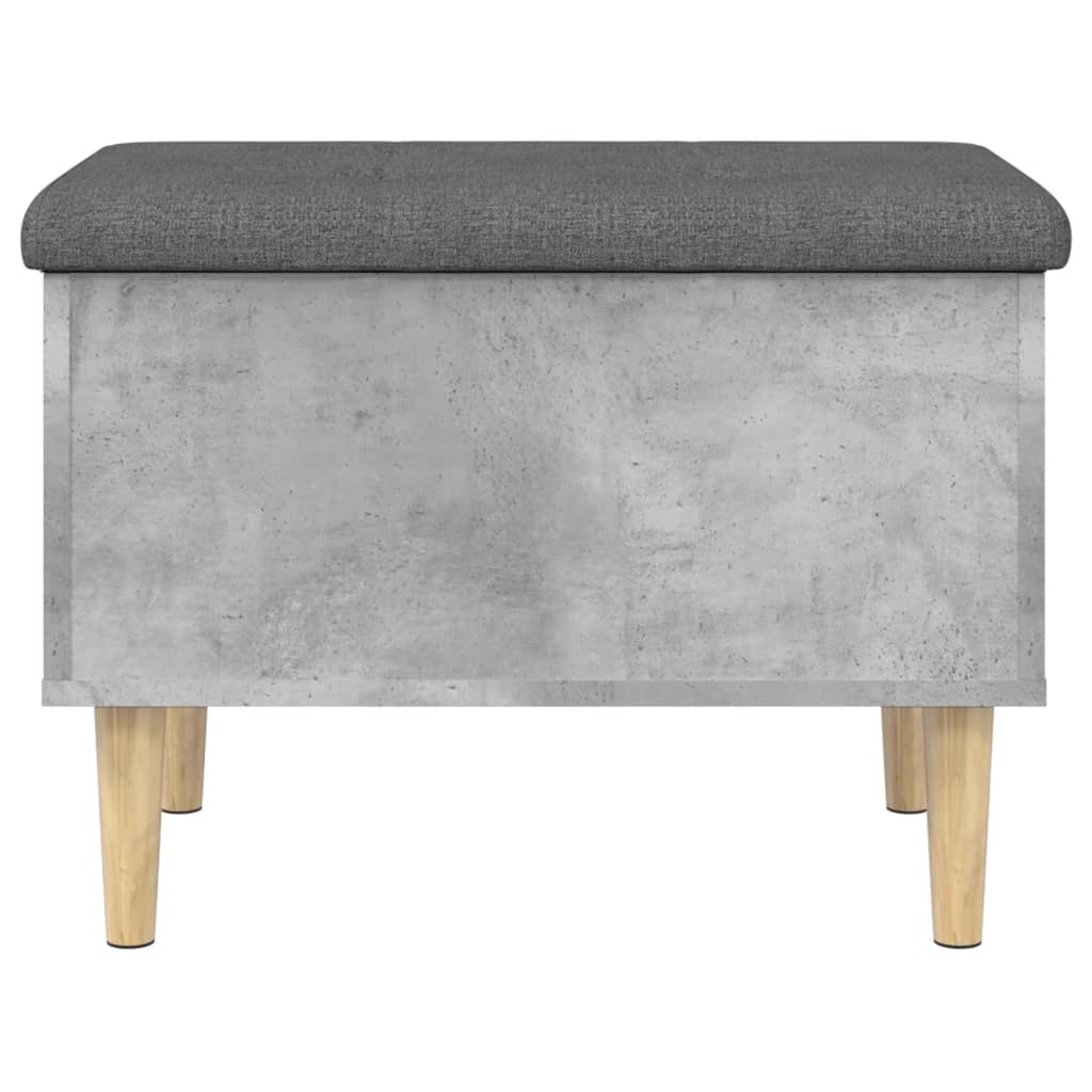 Sitzbank mit Stauraum Betongrau 62x42x46 cm Holzwerkstoff - Pazzar.ch