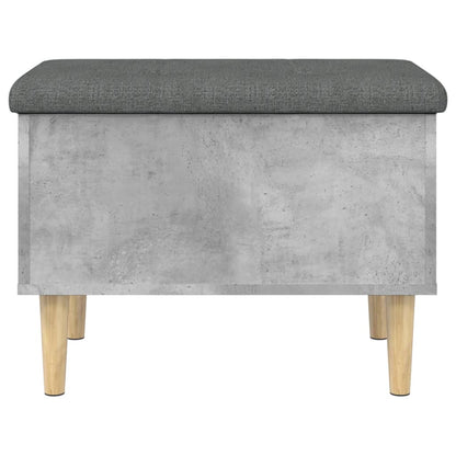 Sitzbank mit Stauraum Betongrau 62x42x46 cm Holzwerkstoff - Pazzar.ch